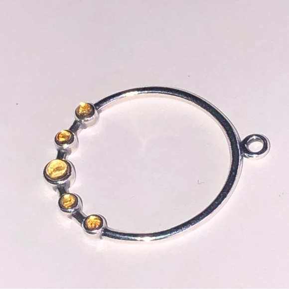 Pandora Citrine Compose Earrings 925 Ale - Picture 8 of 12